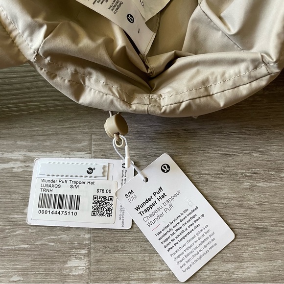 Size S/M NWT Lululemon Wunder Puff Trapper Hat - Trench - Picture 6 of 7